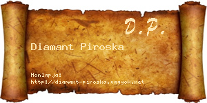 Diamant Piroska névjegykártya